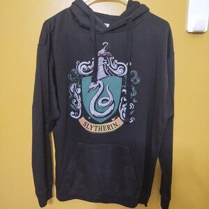 Zuni "Harry Potter Slytherin" Cotton Blend Pullover Hoodie M Kidcore Nostalgic